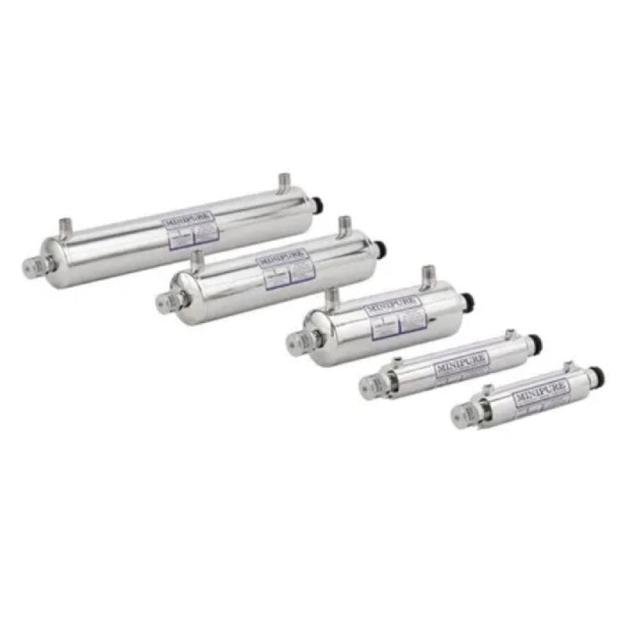 MINIPURE® UV Water Purifiers 1–9 GPM (Lamp / Quartz Sleeve Included)