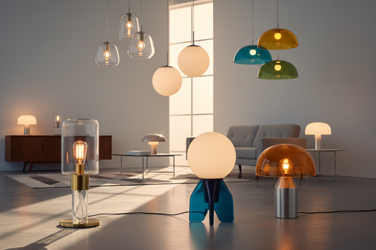 glass and plastics lamps