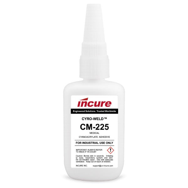 Incure Cyro-Weld™ CM-225 Ultra-Fast, Multi-Substrates Medical Cyanoacrylate Adhesive – 20g / 500g