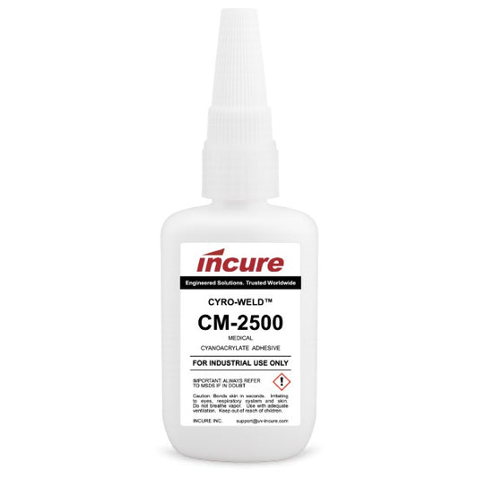 Incure Cyro-Weld™ CM-2500 Ultra-High Strength, High-Viscosity Medical Cyanoacrylate Adhesive – 20g / 500g