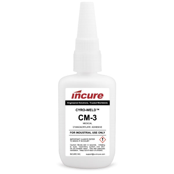 Incure Cyro-Weld™ CM-3 Ultra-Fast Wicking Grade Medical Cyanoacrylate Adhesive – 20g / 500g