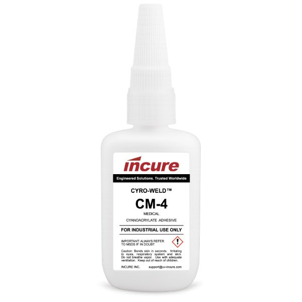 Incure Cyro-Weld™ CM-4 Ultra-Low Odor, Low Bloom Medical Cyanoacrylate Adhesive – 20g / 500g
