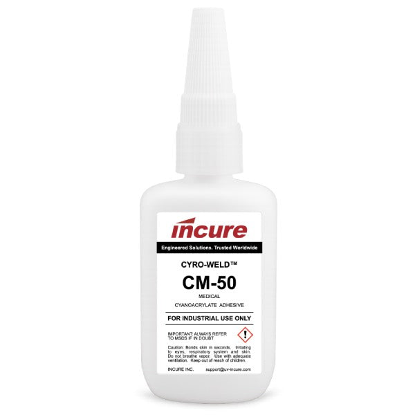 Incure Cyro-Weld™ CM-50 Ultra-Fast, Multi-Substrates Medical Cyanoacrylate Adhesive – 20g / 500g