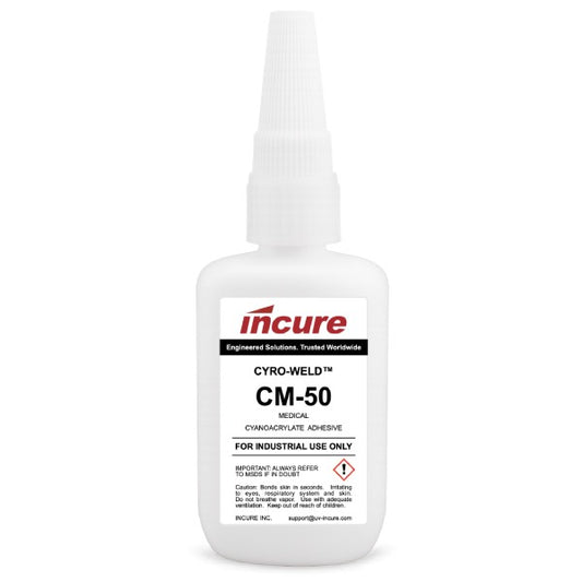 Incure Cyro-Weld™ CM-50 Ultra-Fast, Multi-Substrates Medical Cyanoacrylate Adhesive – 20g / 500g