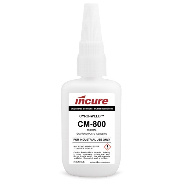 Incure Cyro-Weld™ CM-800 High-Strength, Fast-Setting Medical Cyanoacrylate Adhesive – 20g / 500g