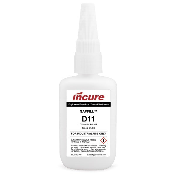 Incure GapFill™ D11 Toughened, Clear Gap-Filling Instant Adhesive – 20g / 500g