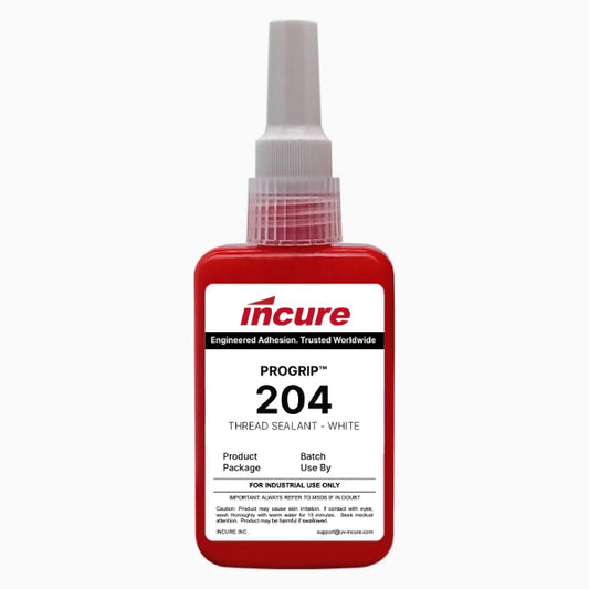 Incure ProGrip™ 204 High-Temp Thread Sealant (200°C) for Stainless Steel – 50ml / 250ml