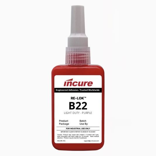 Incure Re-Lok™ B22 Purple Threadlocking Adhesive (Light Duty) – 50ml / 250ml