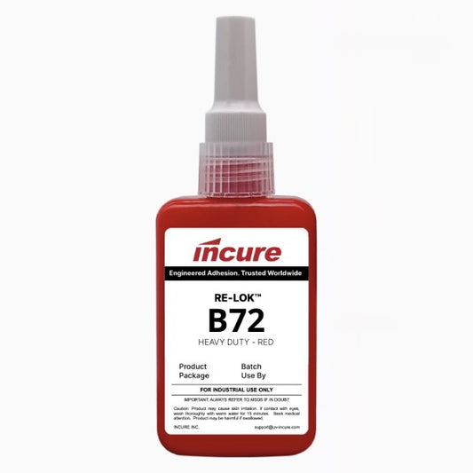Incure Re-Lok™ B72 Red Threadlocking Adhesive (Heavy Duty) – 50ml / 250ml