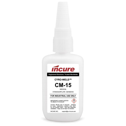 Incure Cyro-Weld™ CM-15 Ultra-Fast, Low-Viscosity Medical Cyanoacrylate Adhesive – 20g / 500g