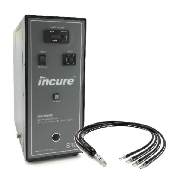 Incure S10 High Intensity UV Light Curing Spot Lamp (includes a pair goggles with four pole lightguide)