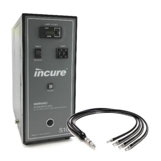 Incure S10 High Intensity UV Light Curing Spot Lamp (includes a pair goggles with four pole lightguide)