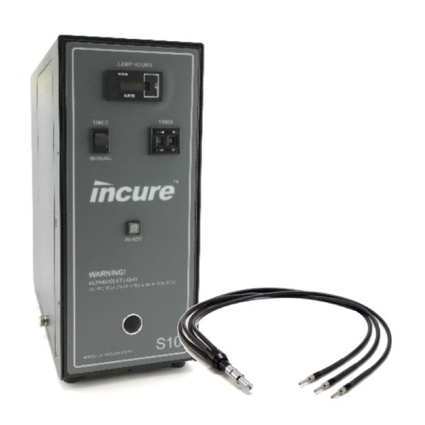 Incure S10 High Intensity UV Light Curing Spot Lamp (includes a pair goggles with three pole lightguide)