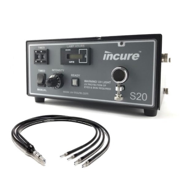 Incure S20 Ultra High Intensity UV Light Curing System (includes a pair goggles with four pole lightguide)