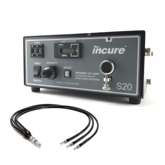 Incure S20 Ultra High Intensity UV Light Curing System (includes a pair goggles with three pole lightguide)